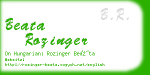 beata rozinger business card